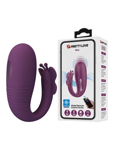 Pretty love - klay vibrador huevo con empuje app control morado