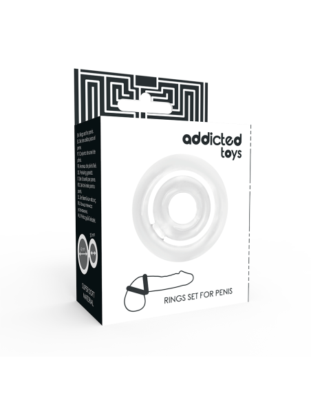 Addicted toys - potenz set anillos pene clear