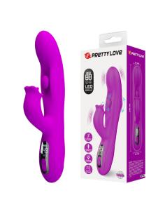 Pretty love - yalanda vibrador rabbit oscilante con pantalla led morado