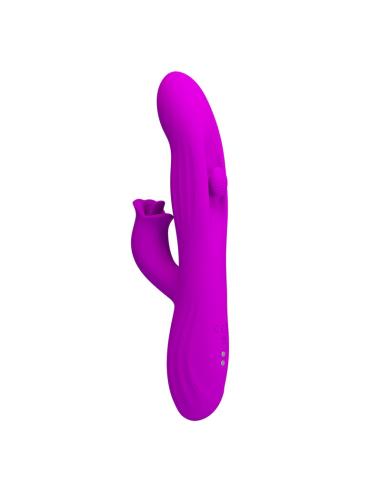 Pretty love - yalanda vibrador rabbit oscilante con pantalla led morado