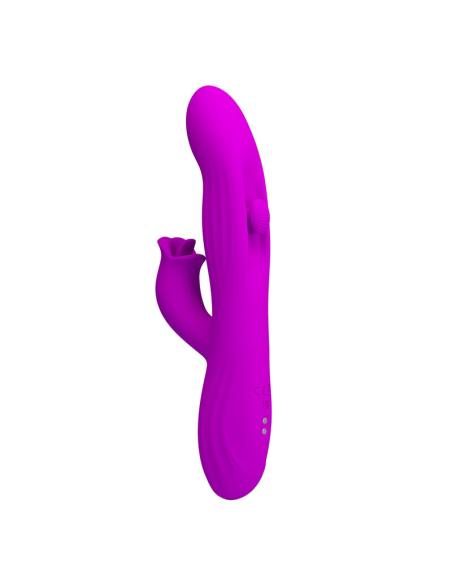 Pretty love - yalanda vibrador rabbit oscilante con pantalla led morado