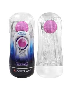 Pretty love - masturbador cup 360º texturizado transparente