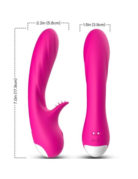 Armony - romance vibrador con estimulador fucsia