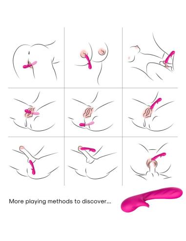 Armony - romance vibrador con estimulador fucsia