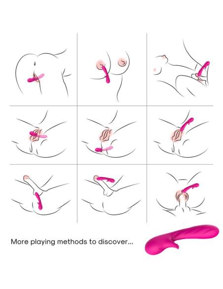 Armony - romance vibrador con estimulador fucsia