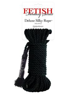 Fetish fantasy series - cuerda de seda deluxe negra 9,75 m
