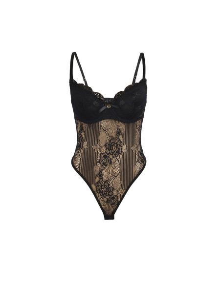 Subblime - 955625 body de encaje con cierre inferior negro l/xl