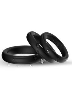 Armony - triple anillo silicona negro 2