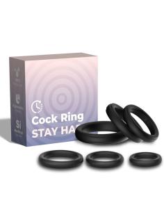 Armony - lock anillos silicona negro