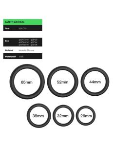 Armony - lock anillos silicona negro 2