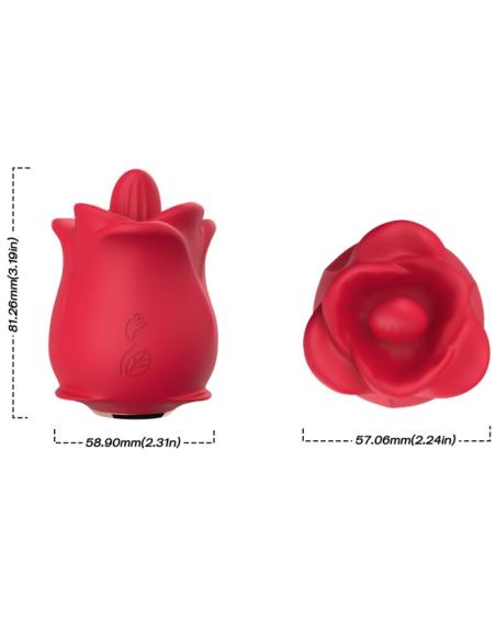 Armony - rosa vibrador estimulador con lengua clitoris 10 modos rojo