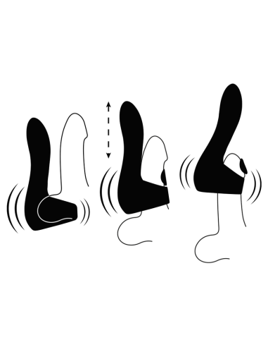 Jamyjob - pulsar masturbador vibrador ajustable con golpeteo en glande