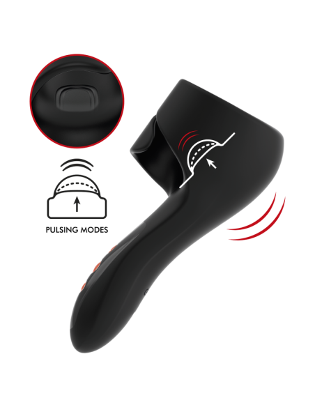 Jamyjob - pulsar masturbador vibrador ajustable con golpeteo en glande