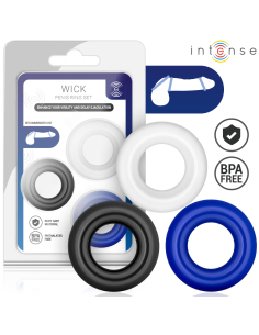 Intense - wick set de 3 anillos varios colores