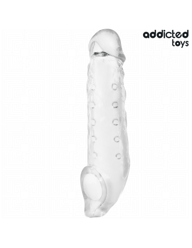 Addicted toys - funda para el pene transparente talla s 23 cm