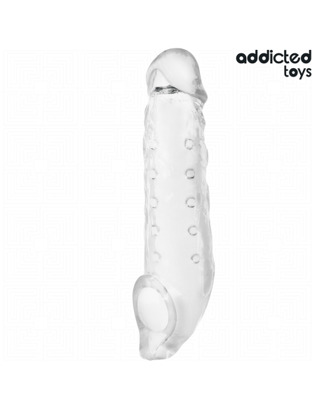 Addicted toys - funda para el pene transparente talla s 23 cm