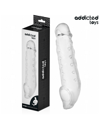 Addicted toys - funda para el pene transparente talla s 23 cm