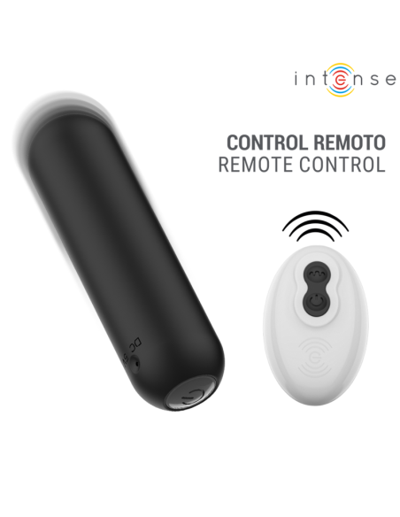 Intense - judy bala vibradora recargable con control remoto negro