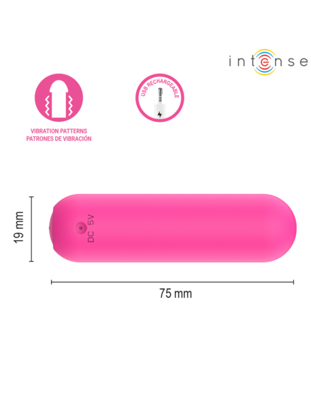 Intense - judy bala vibradora recargable con control remoto rosa