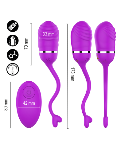 Intense - sookie huevo vibrador con control remoto morado