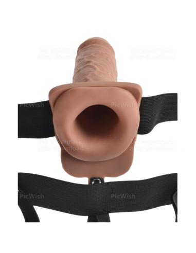 Fetish fantasy series - arnÉs ajustable pene realÍstico con testÍculos recargable y vibrador 17.8 cm