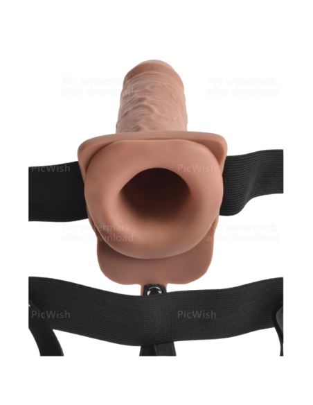 Fetish fantasy series - arnÉs ajustable pene realÍstico con testÍculos recargable y vibrador 17.8 cm