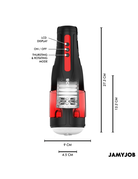Jamyjob - cyclone masturbador vagina automÁtico 10 modos rotaciÓn y empuje