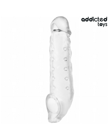 Addicted toys - fundas para el pene transparente talla m 27 cm