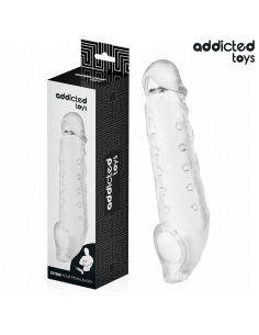 Addicted toys - fundas para el pene transparente talla m 27 cm 2