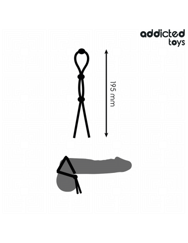 Addicted toys - cuerda silicona para el pene de lazo triple