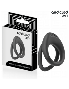 Addicted toys - anillo texturizado doble para el pene 2