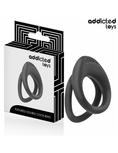 Addicted toys - anillo texturizado doble para el pene