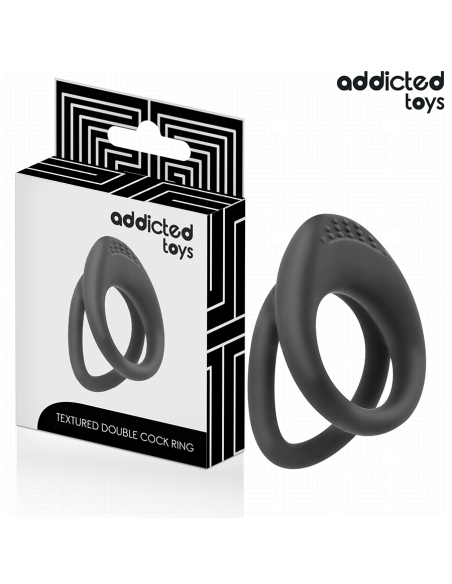 Addicted toys - anillo texturizado doble para el pene