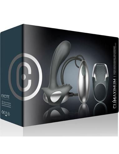 Climaximum - excite kit anillo para pene + masajeador prÓstata con cable