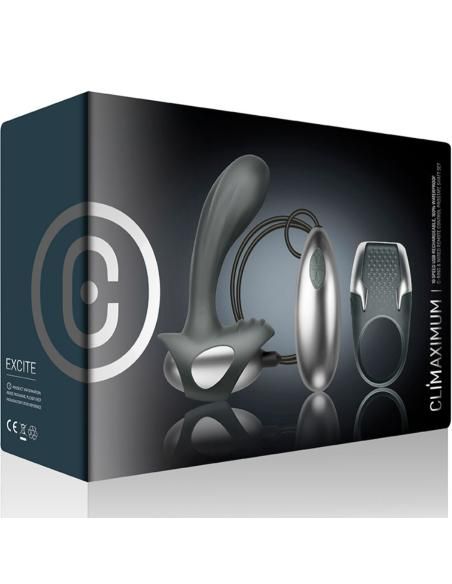 Climaximum - excite kit anillo para pene + masajeador prÓstata con cable