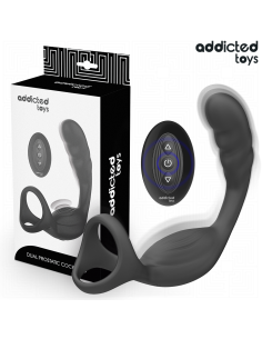 Addicted toys - anillo doble vibrador prostÁtico control remoto 2
