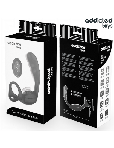 Addicted toys - anillo doble vibrador prostÁtico control remoto