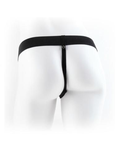 Fetish fantasy series - 9 hollow strap-on with balls 22.9cm natural