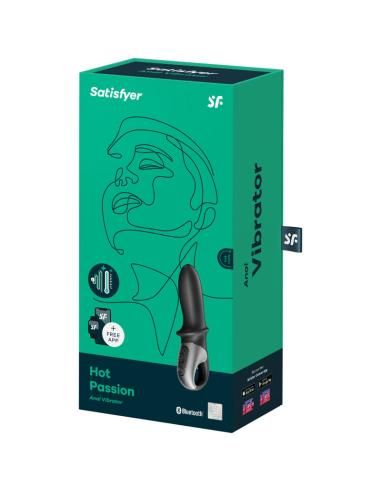 Satisfyer - hot passion vibrador anal app negro