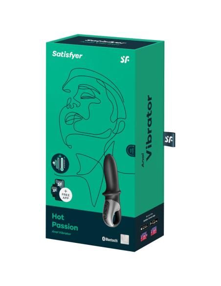 Satisfyer - hot passion vibrador anal app negro
