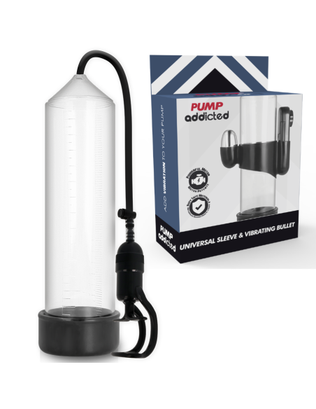 Pump addicted - bomba erecciÓn rx5 transparente con vibrador