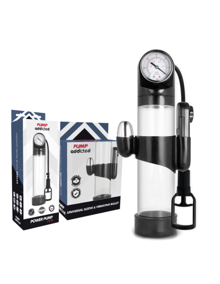 Pump addicted - bomba erecciÓn rx9 transparente con vibrador