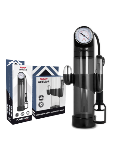Pump addicted - bomba erecciÓn rx9 negro con vibrador
