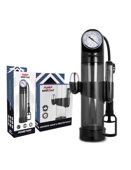 Pump addicted - bomba erecciÓn rx9 negro con vibrador