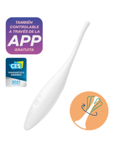 Satisfyer - twirling joy estimulador clitoris blanco
