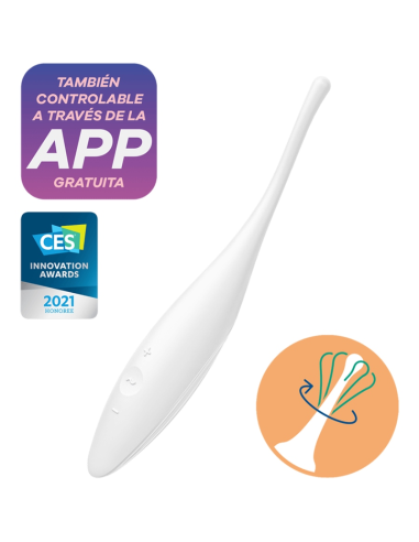 Satisfyer - twirling joy estimulador clitoris blanco