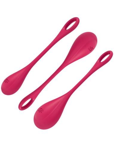 Satisfyer - yoni power 1 kit de entrenamiento rojo