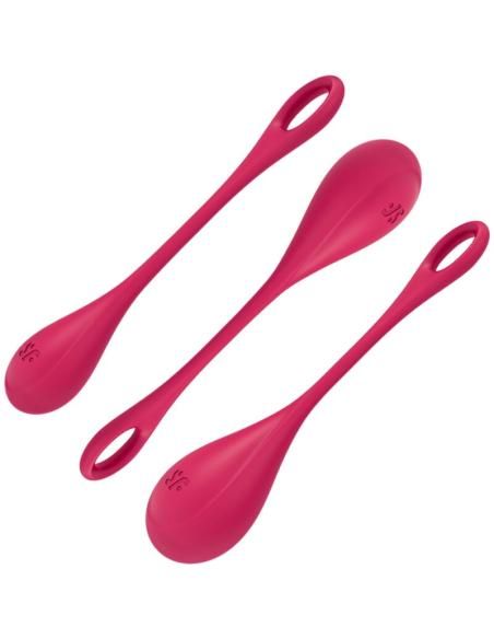 Satisfyer - yoni power 1 kit de entrenamiento rojo