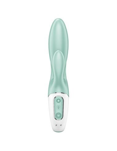 Satisfyer - air pump bunny 5+ vibrador rabbit inflable app verde