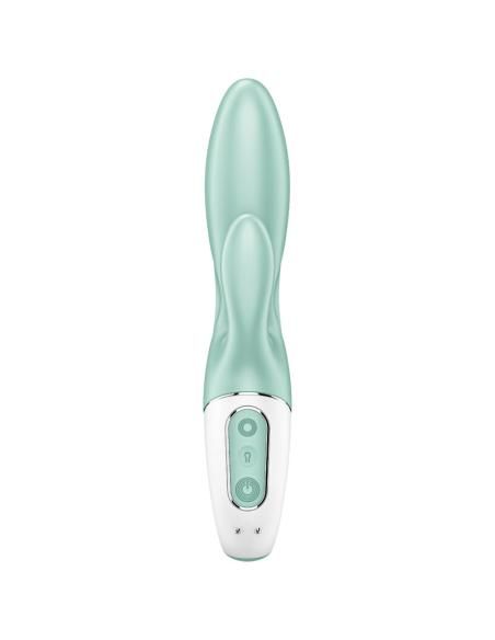 Satisfyer - air pump bunny 5+ vibrador rabbit inflable app verde